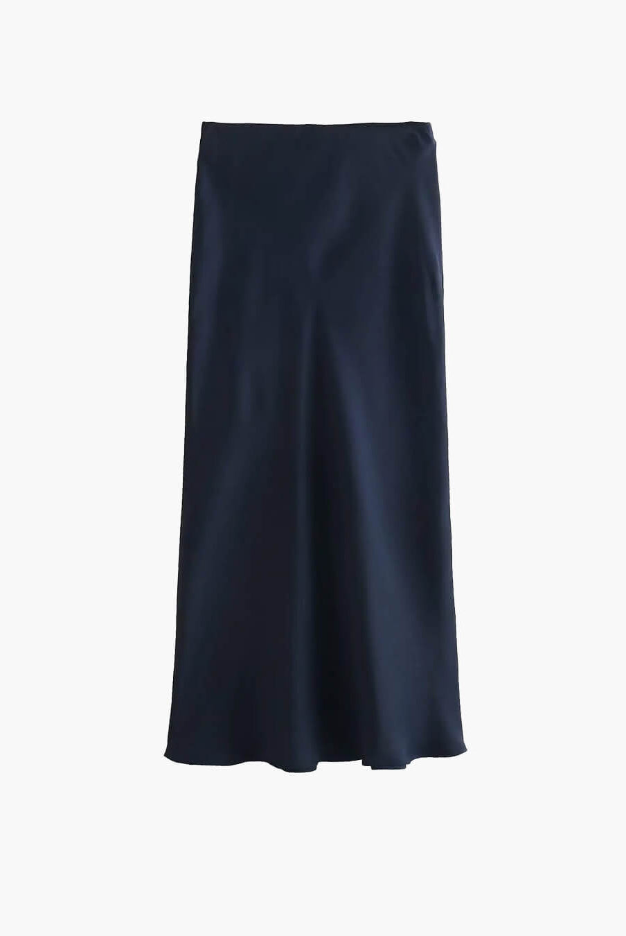 ZEYA - Hilde High Waist Black Satin Midi Skirt