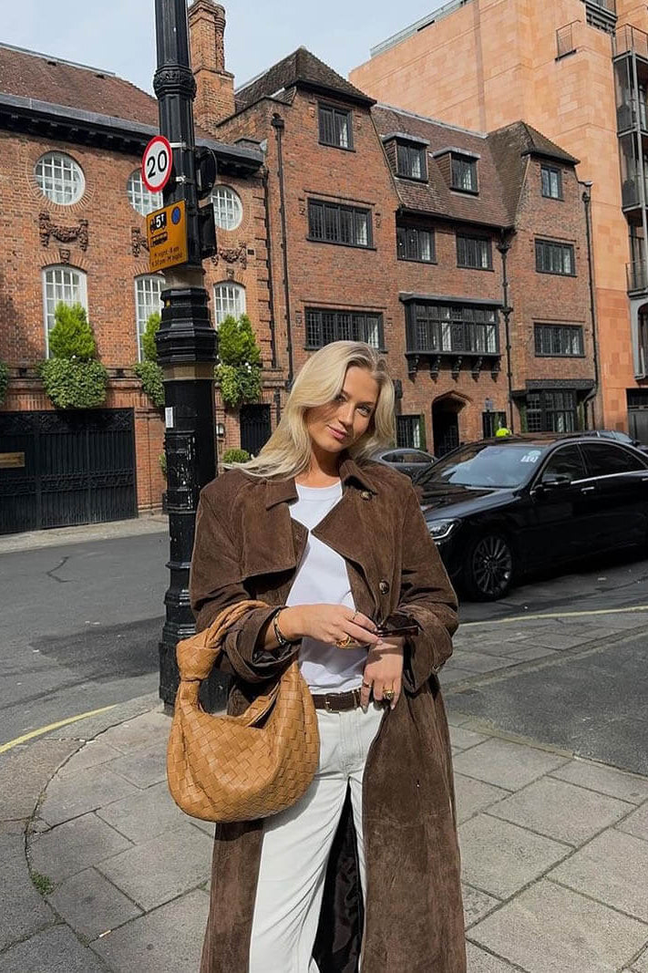 ZEYA - Jenna Faux Suede Trenchcoat