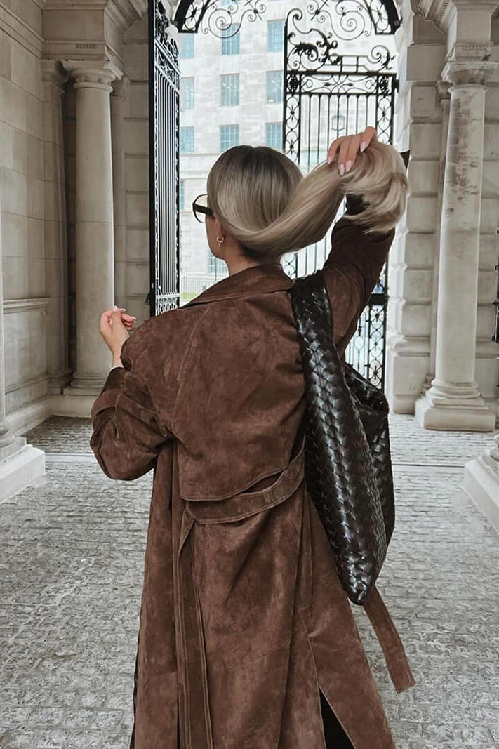 ZEYA - Jenna Faux Suede Trenchcoat