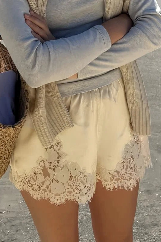 ZEYA - Jenna Satin Lace Shorts