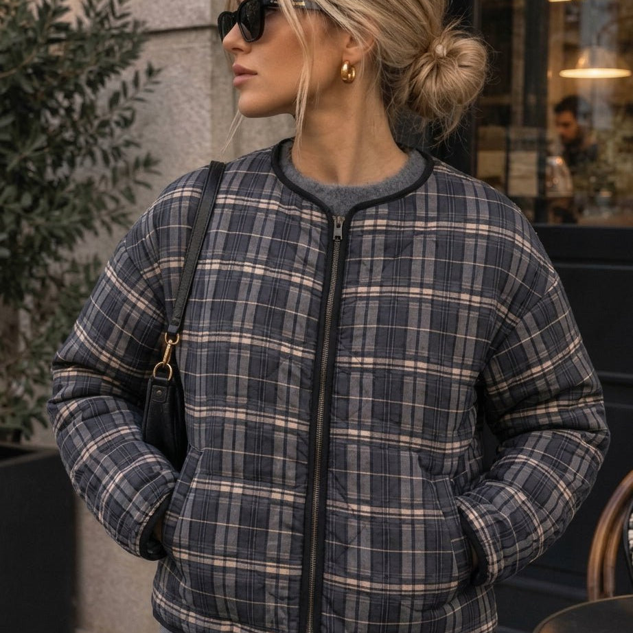ZEYA - Jessica Plaid Padded Jacket