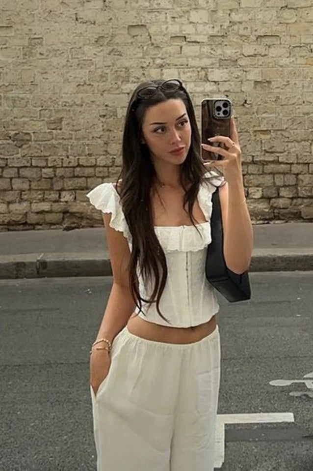 ZEYA - Johanna Ruffled Corset Top