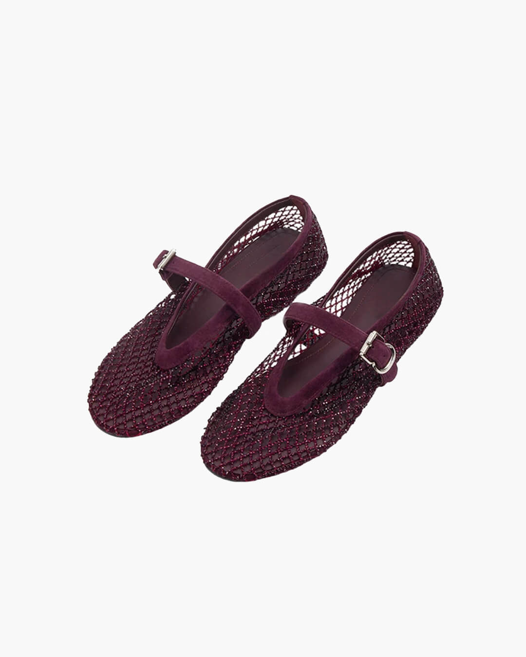 ZEYA - Kaila Rhinestone Mesh Ballet Flats