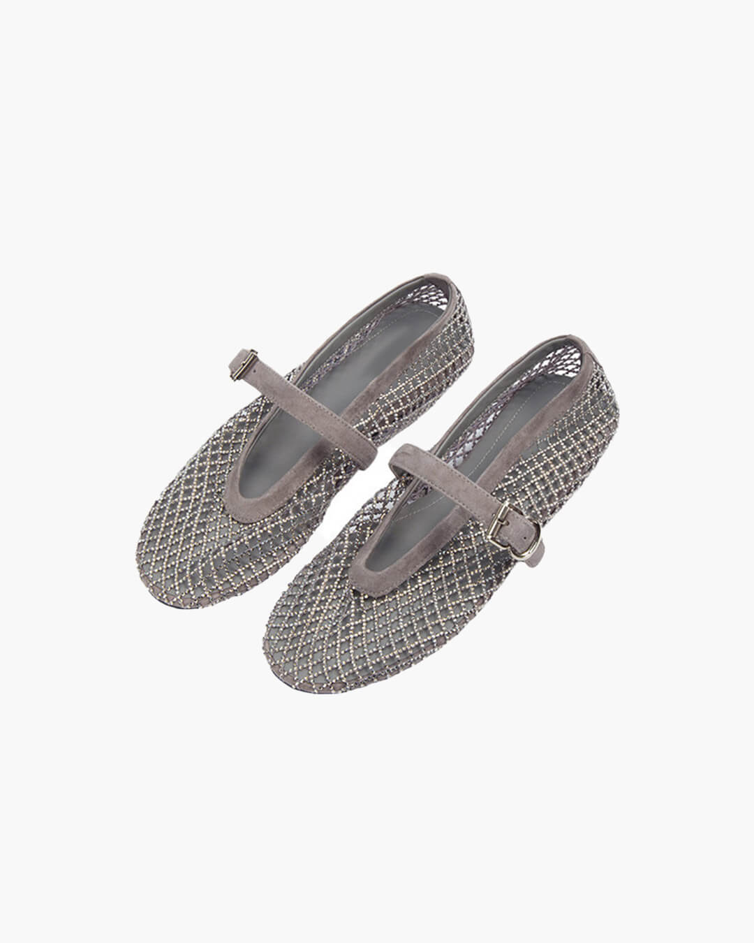 ZEYA - Kaila Rhinestone Mesh Ballet Flats