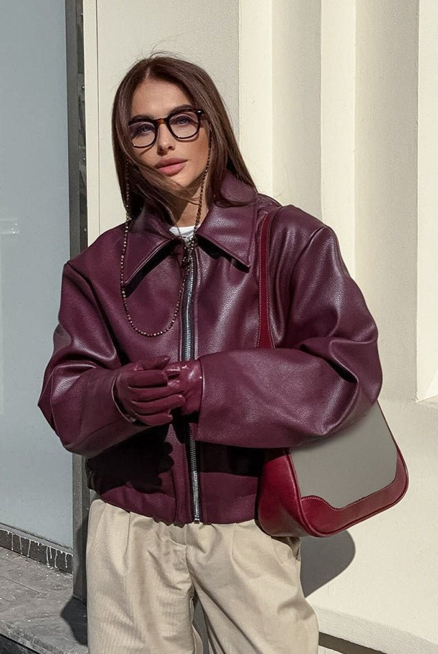 ZEYA - Katie Matte Moto Faux Leather Jacket