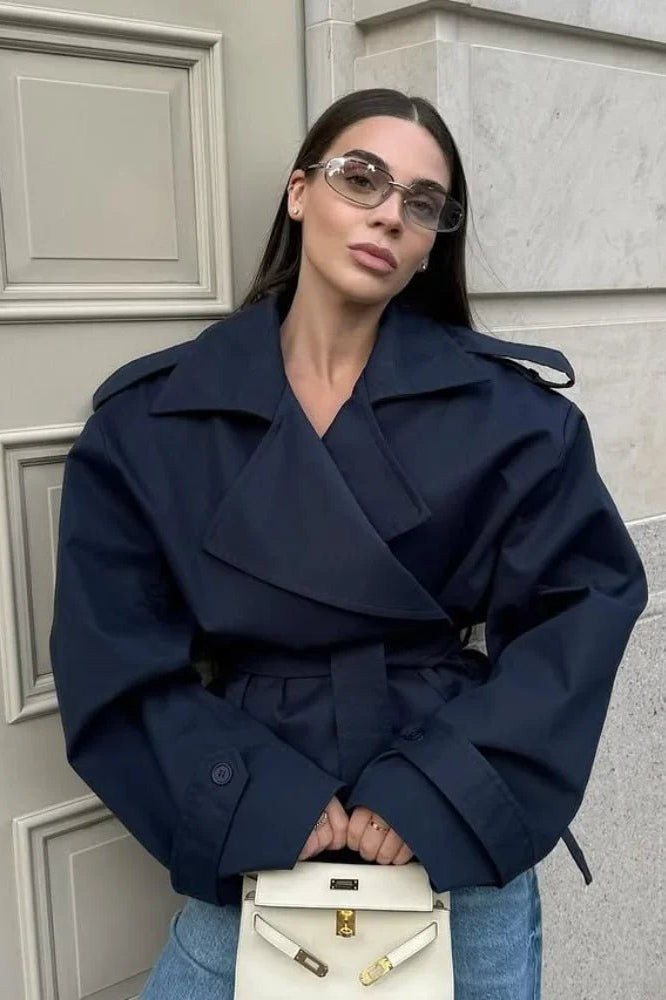 ZEYA - Kelly Belted Cropped Trench Coat