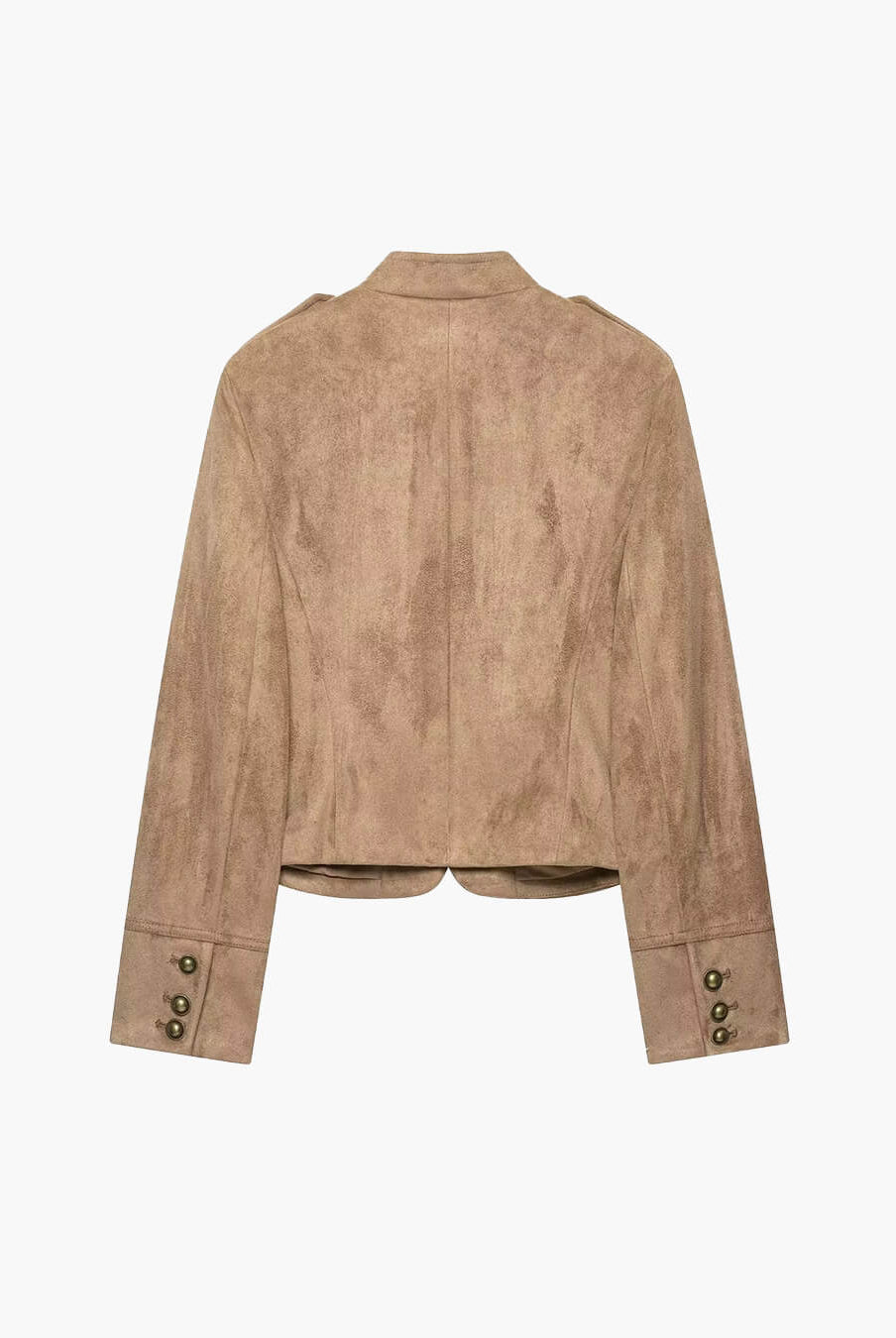ZEYA - Kelly Faux Suede Napoleon Slim Jacket