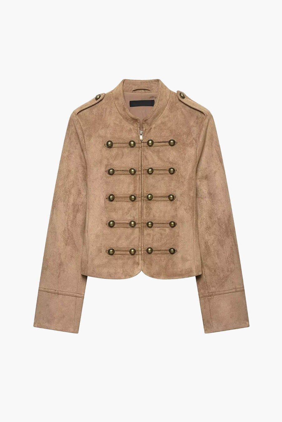 ZEYA - Kelly Faux Suede Napoleon Slim Jacket