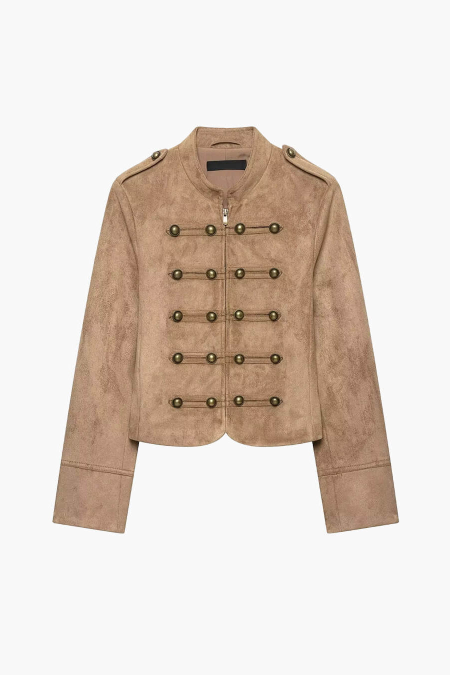 ZEYA - Kelly Faux Suede Napoleon Slim Jacket