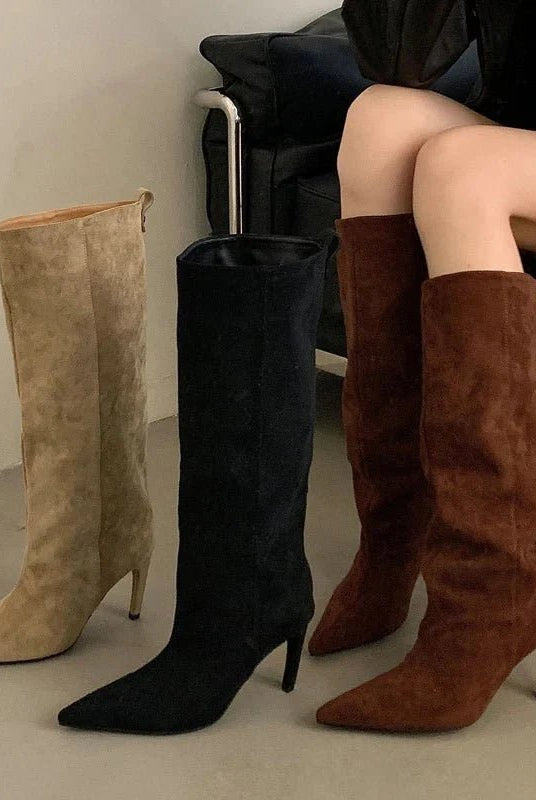 ZEYA - Kendra Suede Knee High Boots