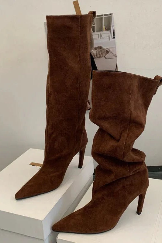 ZEYA - Kendra Suede Knee High Boots