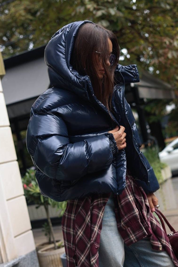 ZEYA - Lara Hooded Glossy Puffer Jacket