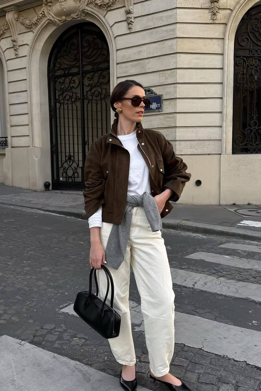 ZEYA - Laura Suede Bomber Jacket