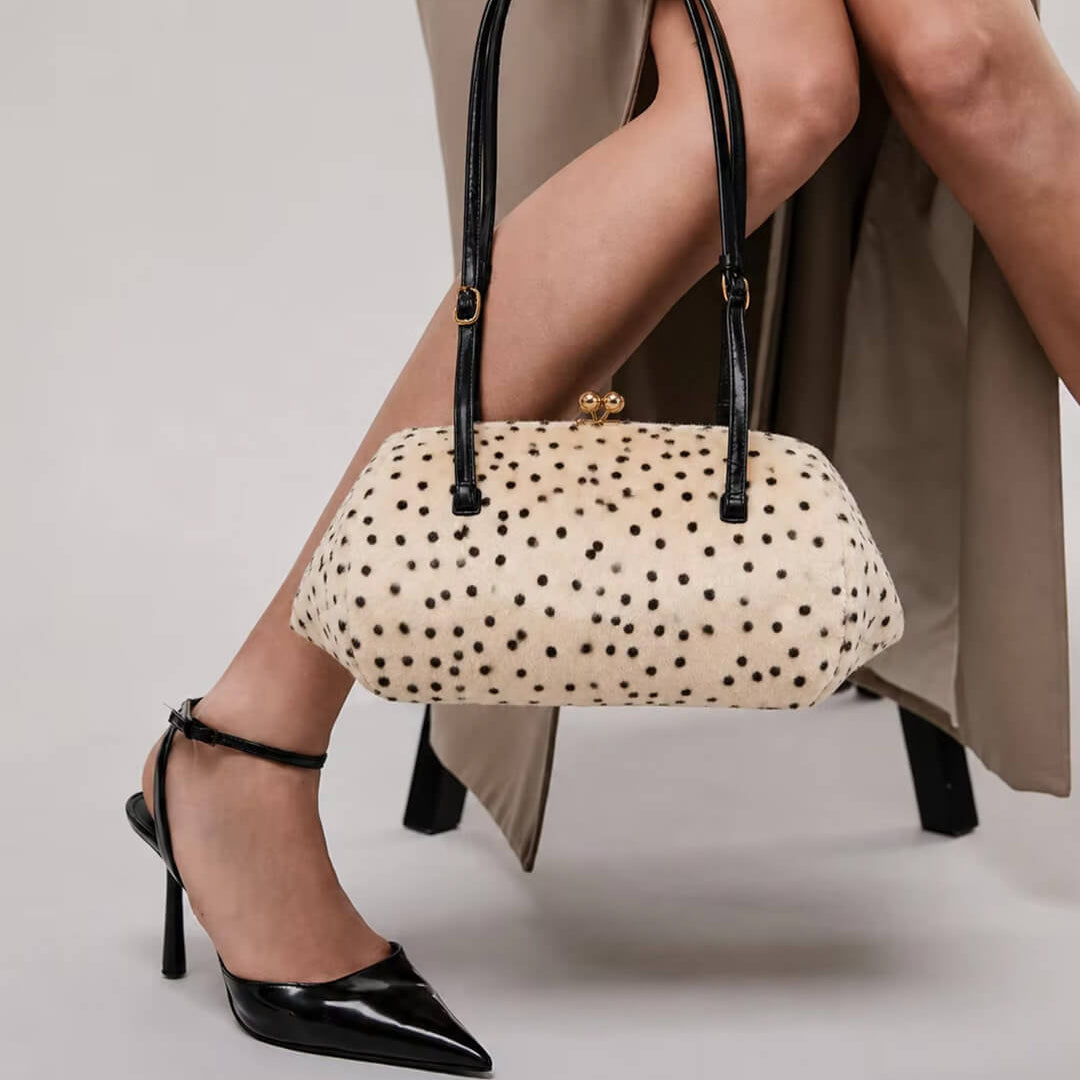 ZEYA - Layla Cheetah Faux Fur Shoulder Bag