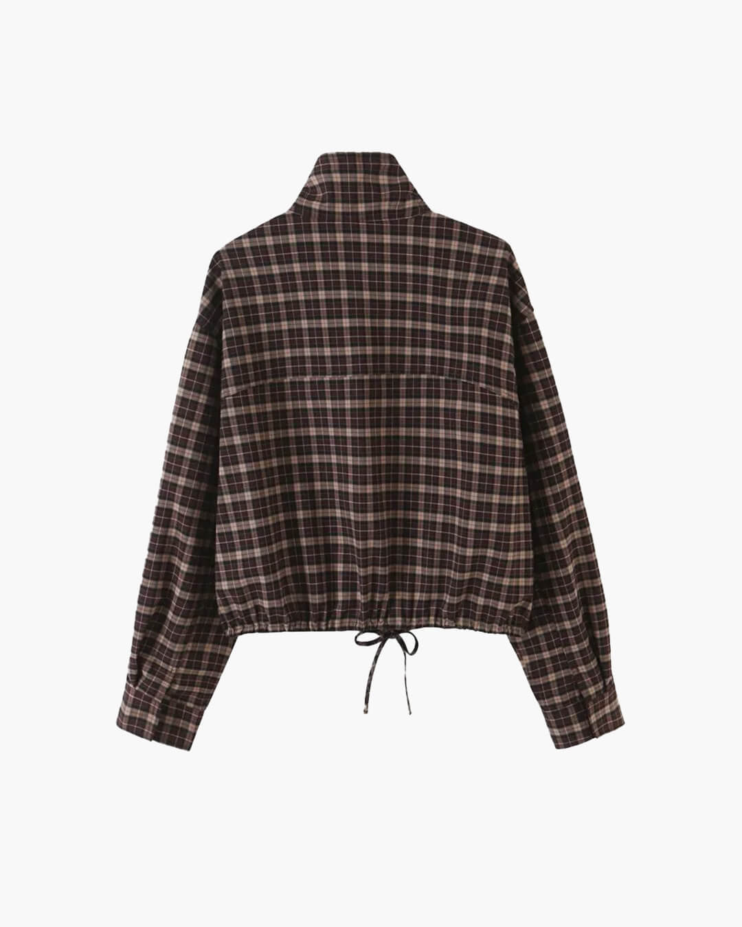ZEYA - Leah Checked Collar Zip Jacket