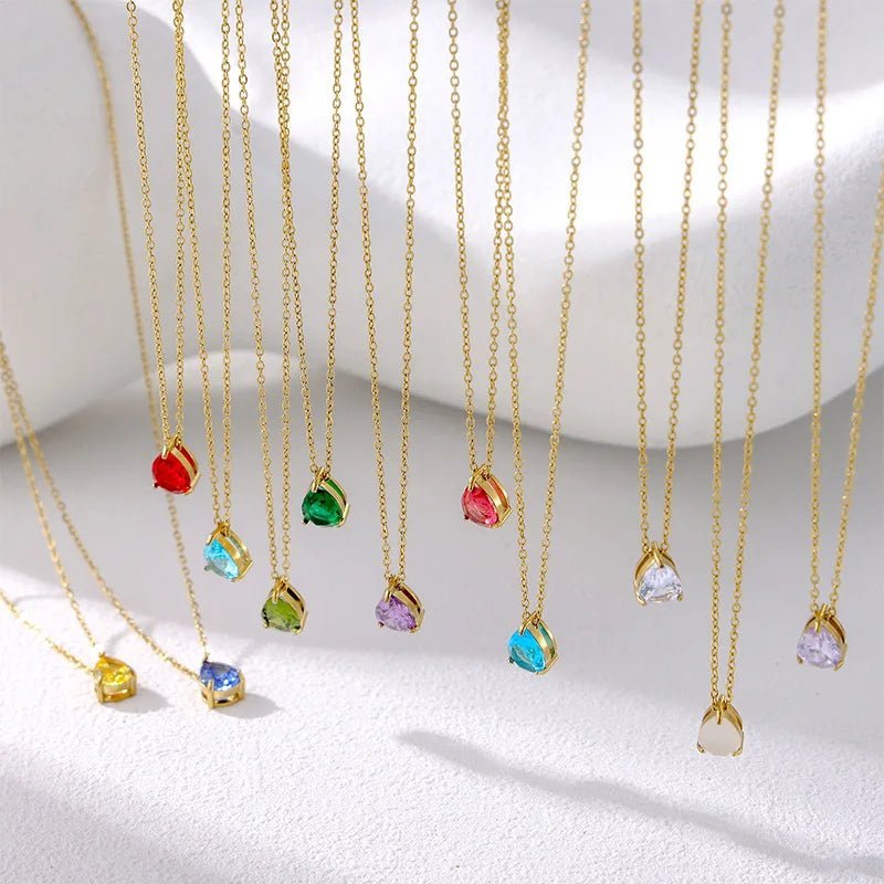ZEYA - Lilith Teardrop Birthstone Necklace
