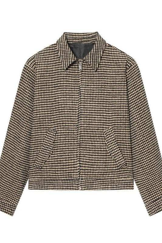 ZEYA - Lily Houndstooth Padded Blazer Set