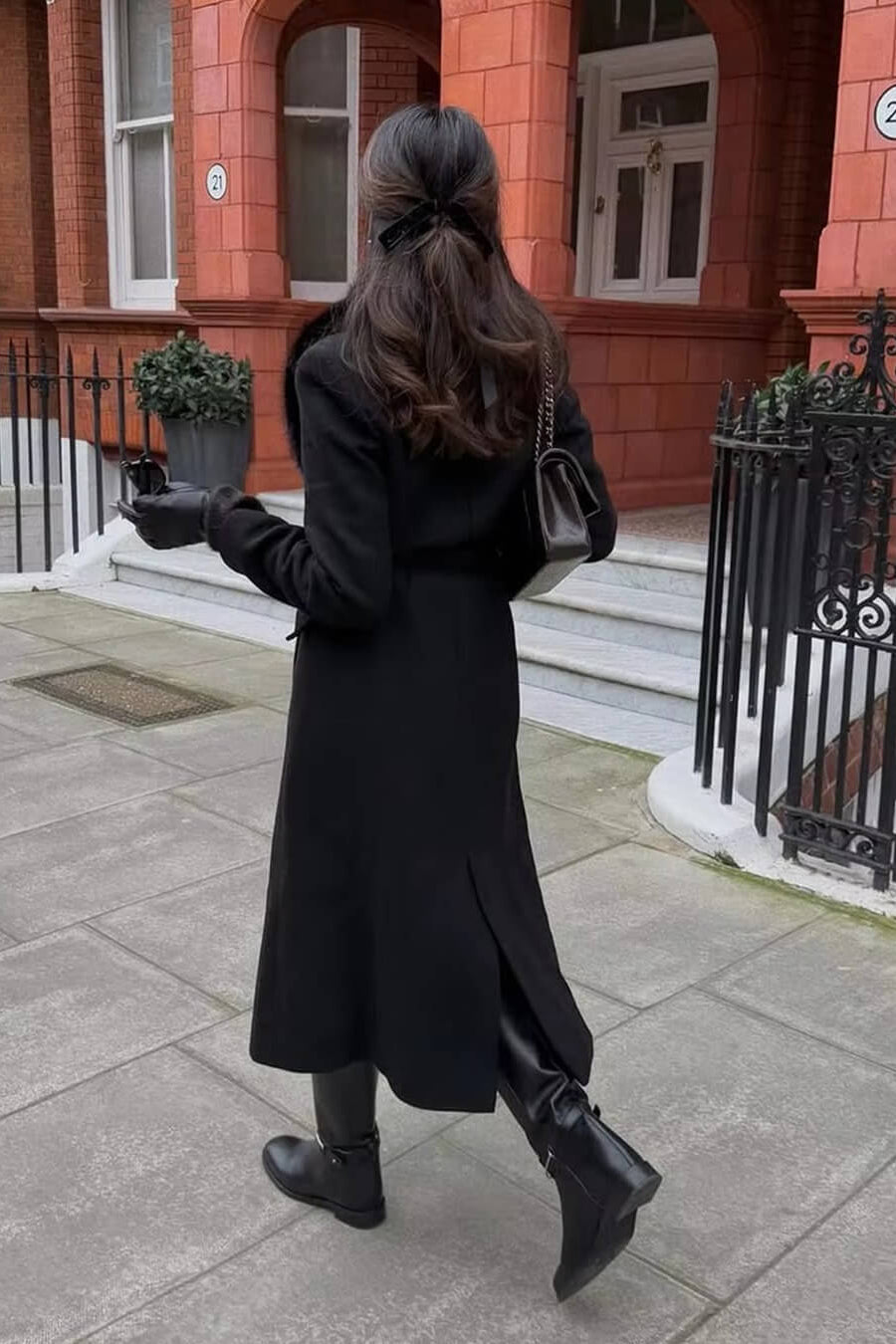 ZEYA - Lola Faux Fur Collar Maxi Coat