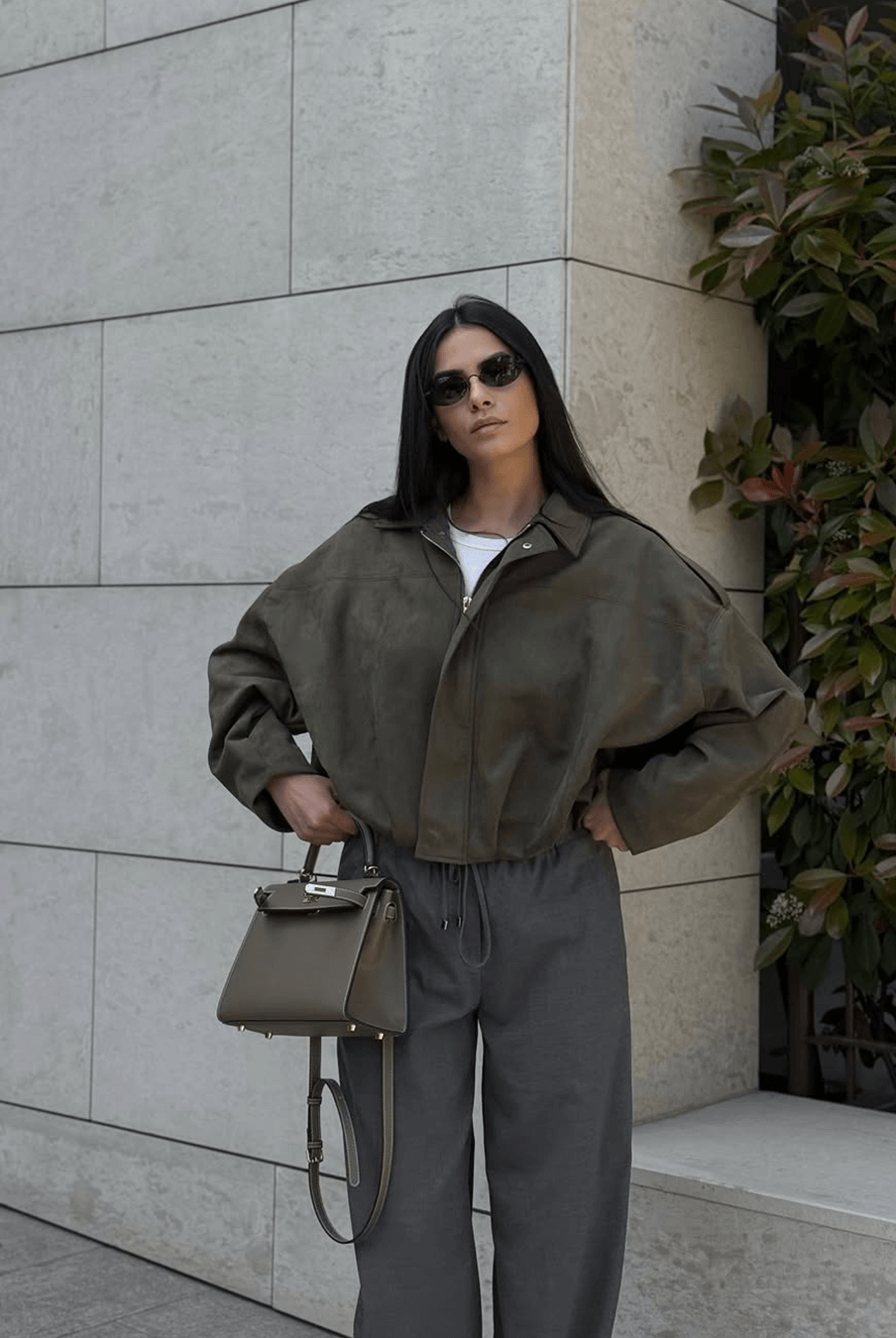ZEYA - Lori Suede Bomber Jacket
