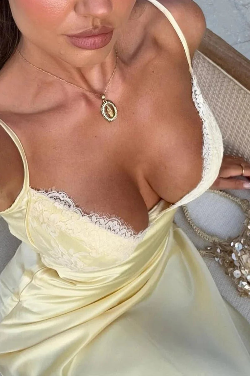 ZEYA - Marcella Backless Satin Midi Dress