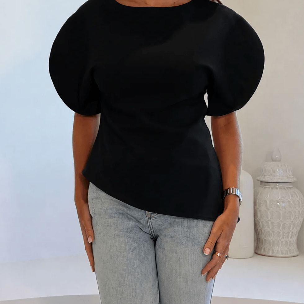ZEYA - Margot Tricot Balloon Sleeve Top