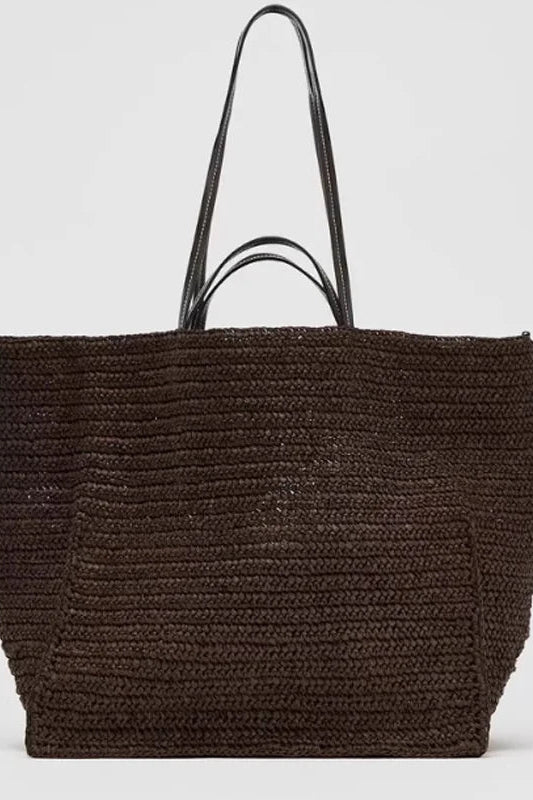 ZEYA - Margot Woven Straw Tote