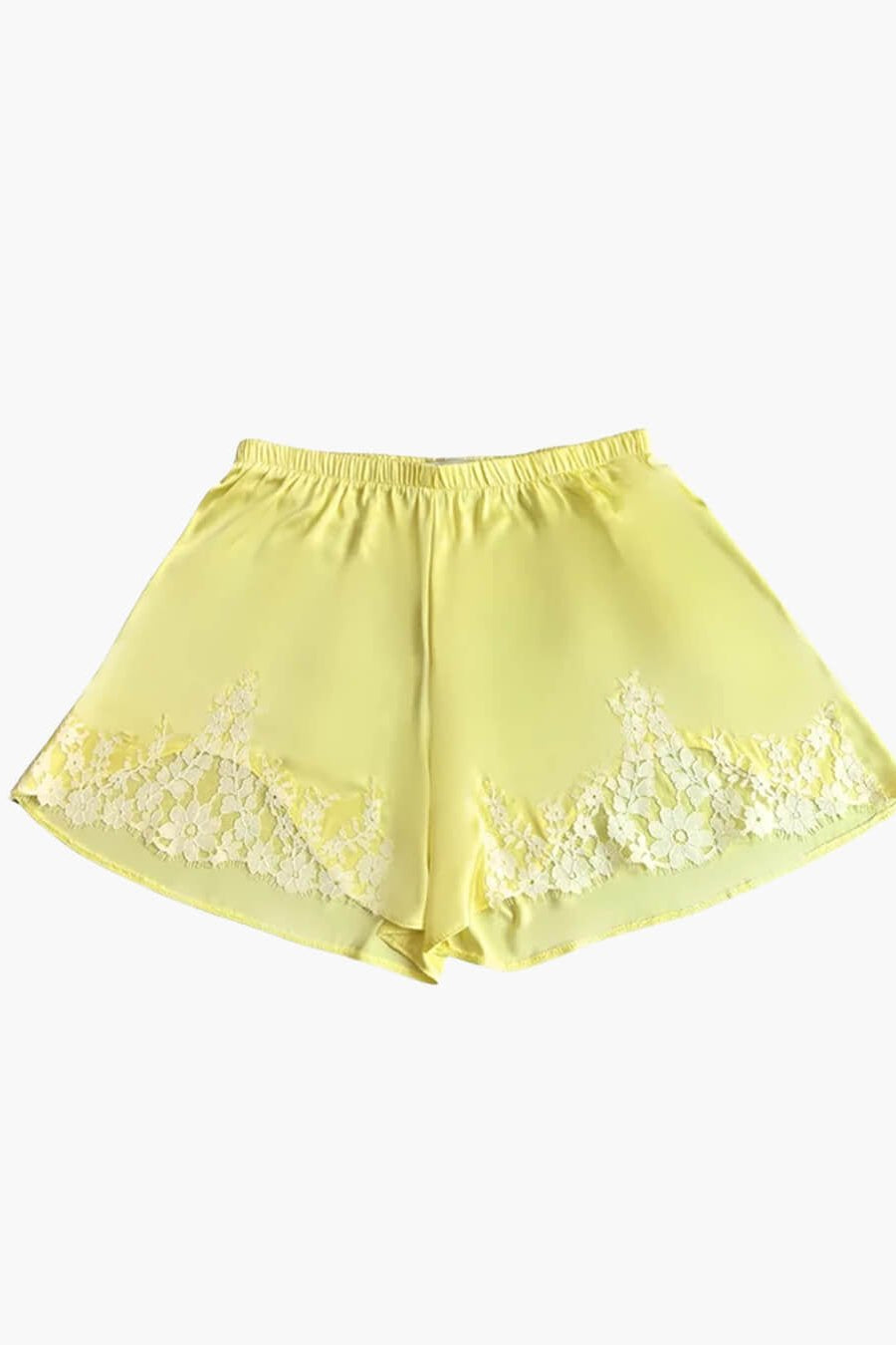ZEYA - Maridot Lace Patchwork Satin Shorts
