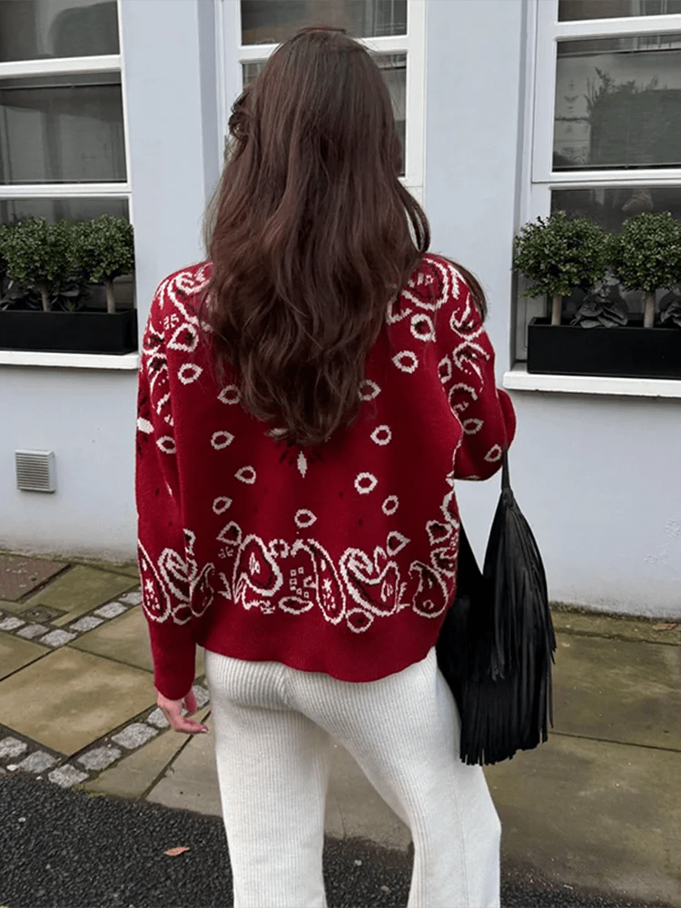 ZEYA - Melanie Paisley Zip-Up Knit Jacket