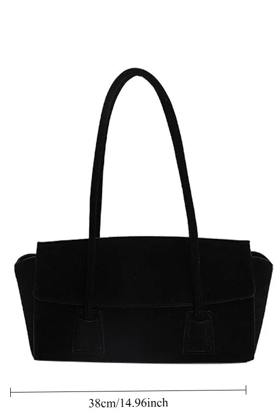 ZEYA - Melissa Vintage Faux Suede Shoulder Bag