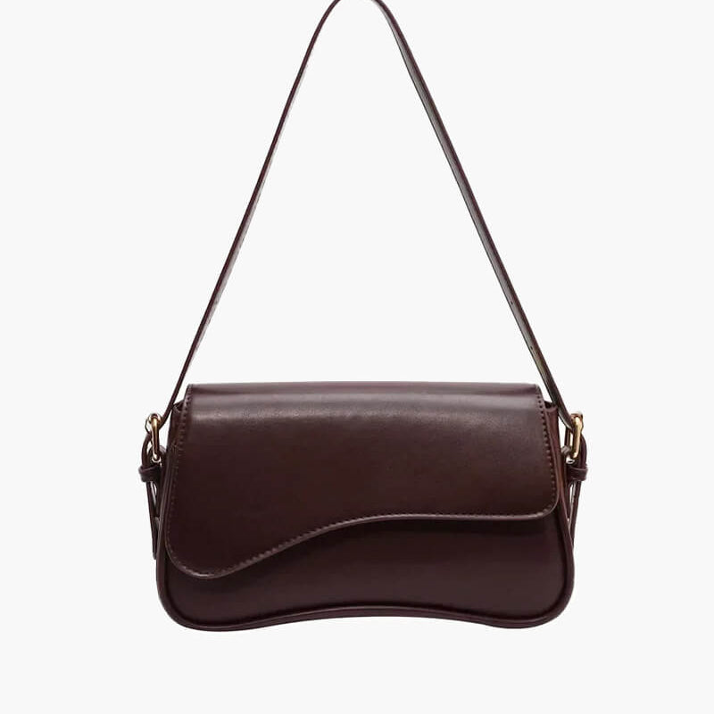 Zeya - Mila Shoulder Saddle Bag Dark Brown Regular