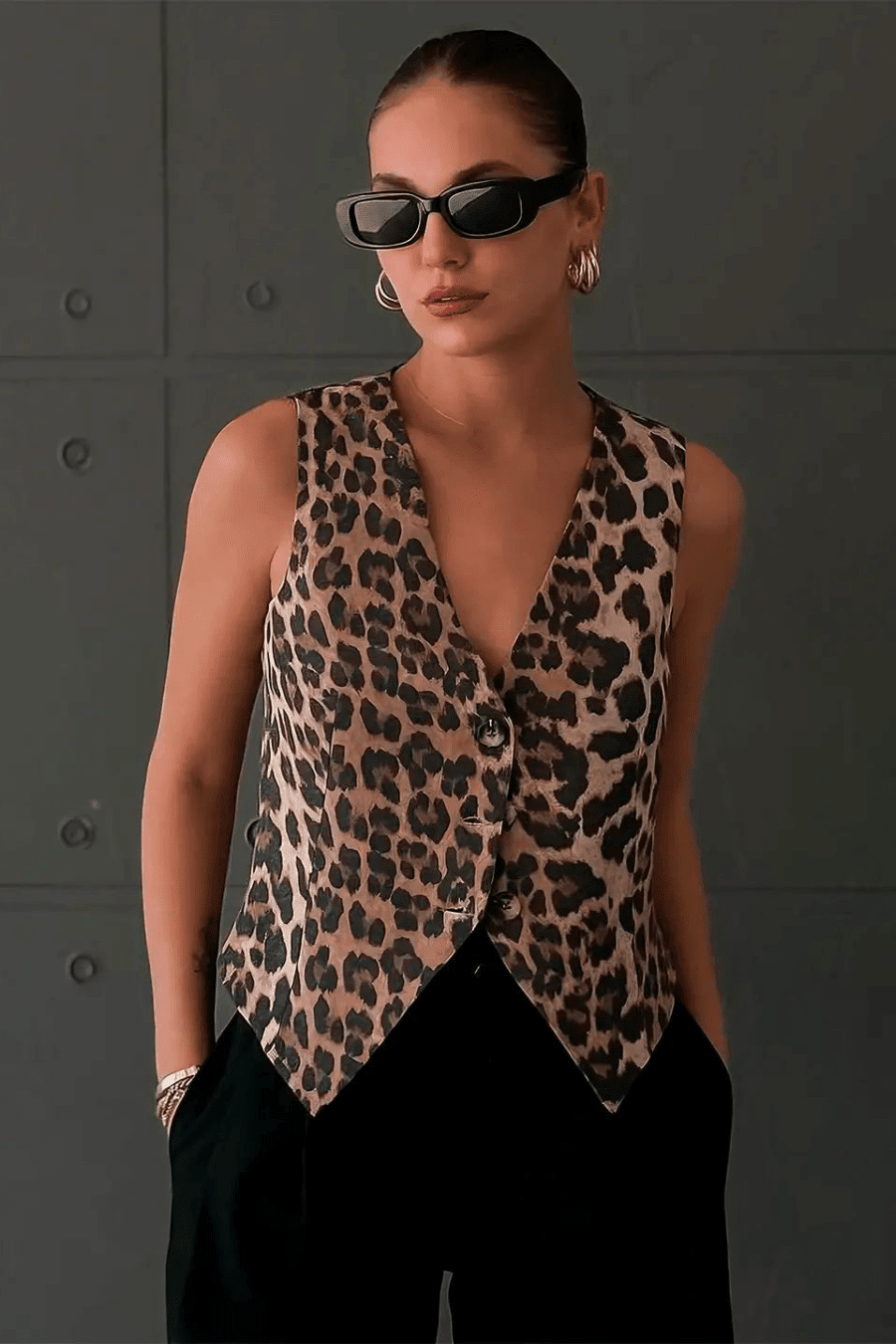 ZEYA - Monica Leopard Print Vest