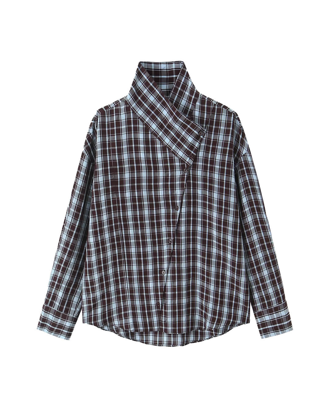ZEYA - Monica Plaid Poplin Wrap Shirt