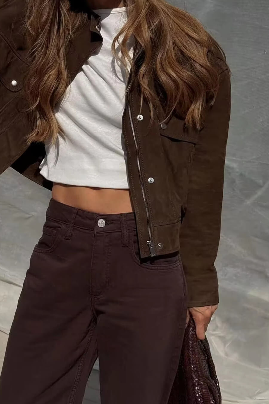 ZEYA - Nadine Suede Bomber Jacket
