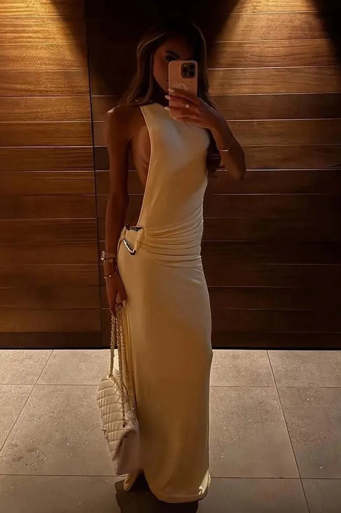 ZEYA - Nala One-Shoulder Bodycon Maxi Dress