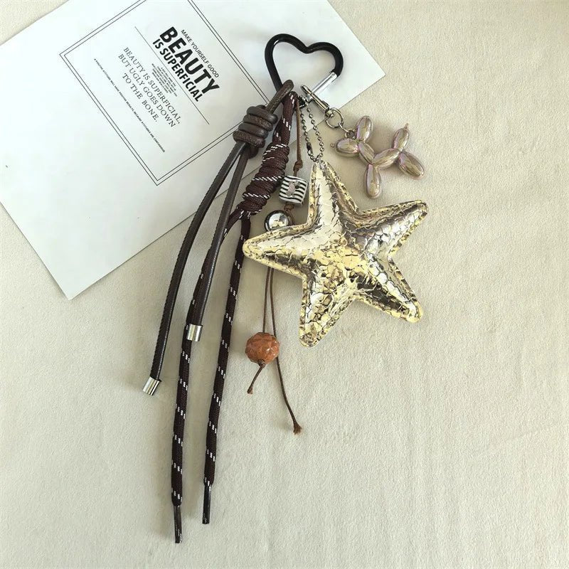 ZEYA - Nene Vegan Leather Star Keychain Pendant