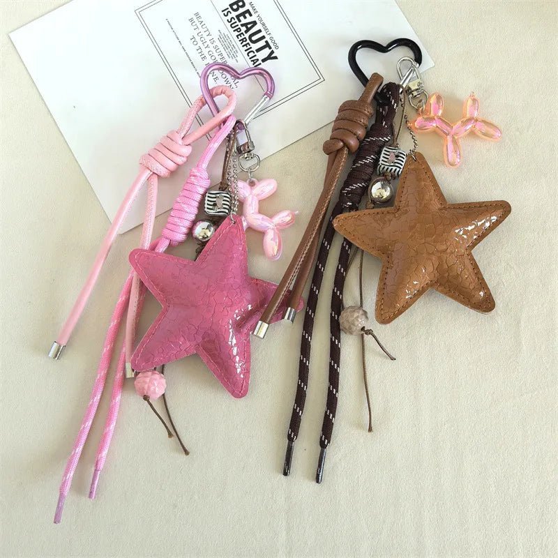 ZEYA - Nene Vegan Leather Star Keychain Pendant
