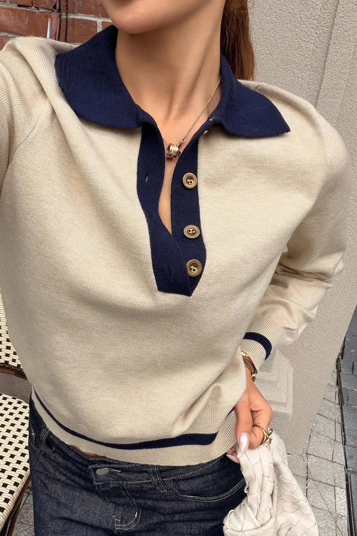 ZEYA - Nina Color Block Knit Polo