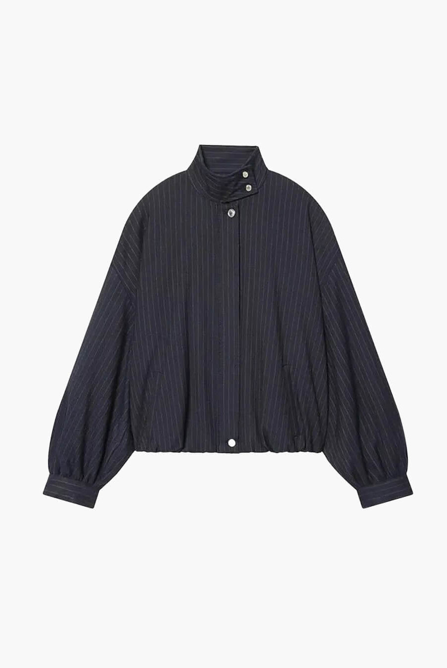 ZEYA - Orla Pinstripe Bomber Jacket