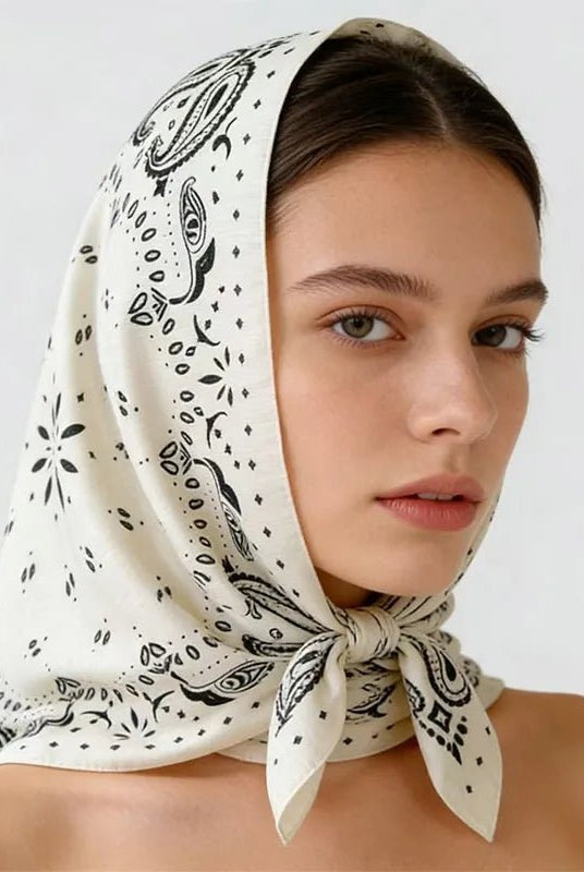 ZEYA - Portia Paisley Square Scarf
