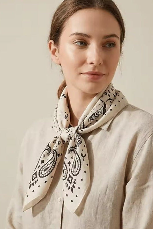 ZEYA - Reese Paisley Knitted Bandana Scarf