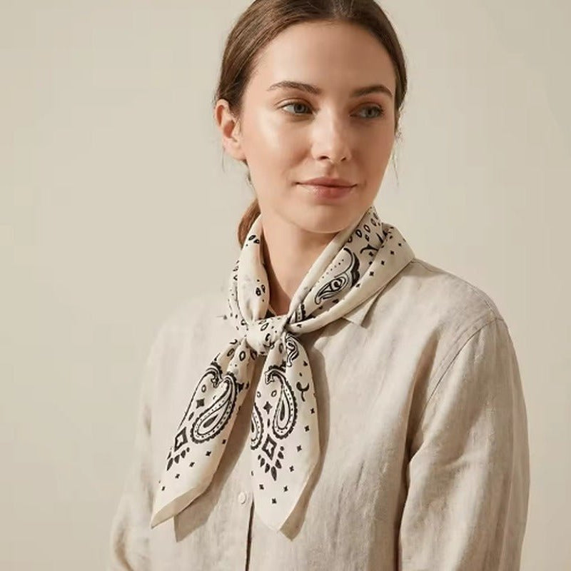 ZEYA - Reese Paisley Knitted Bandana Scarf