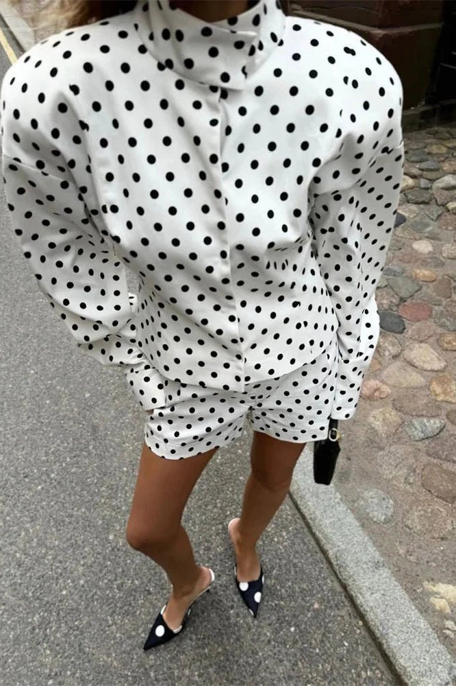 ZEYA - Regine Polkadot Set Shirt & Shorts