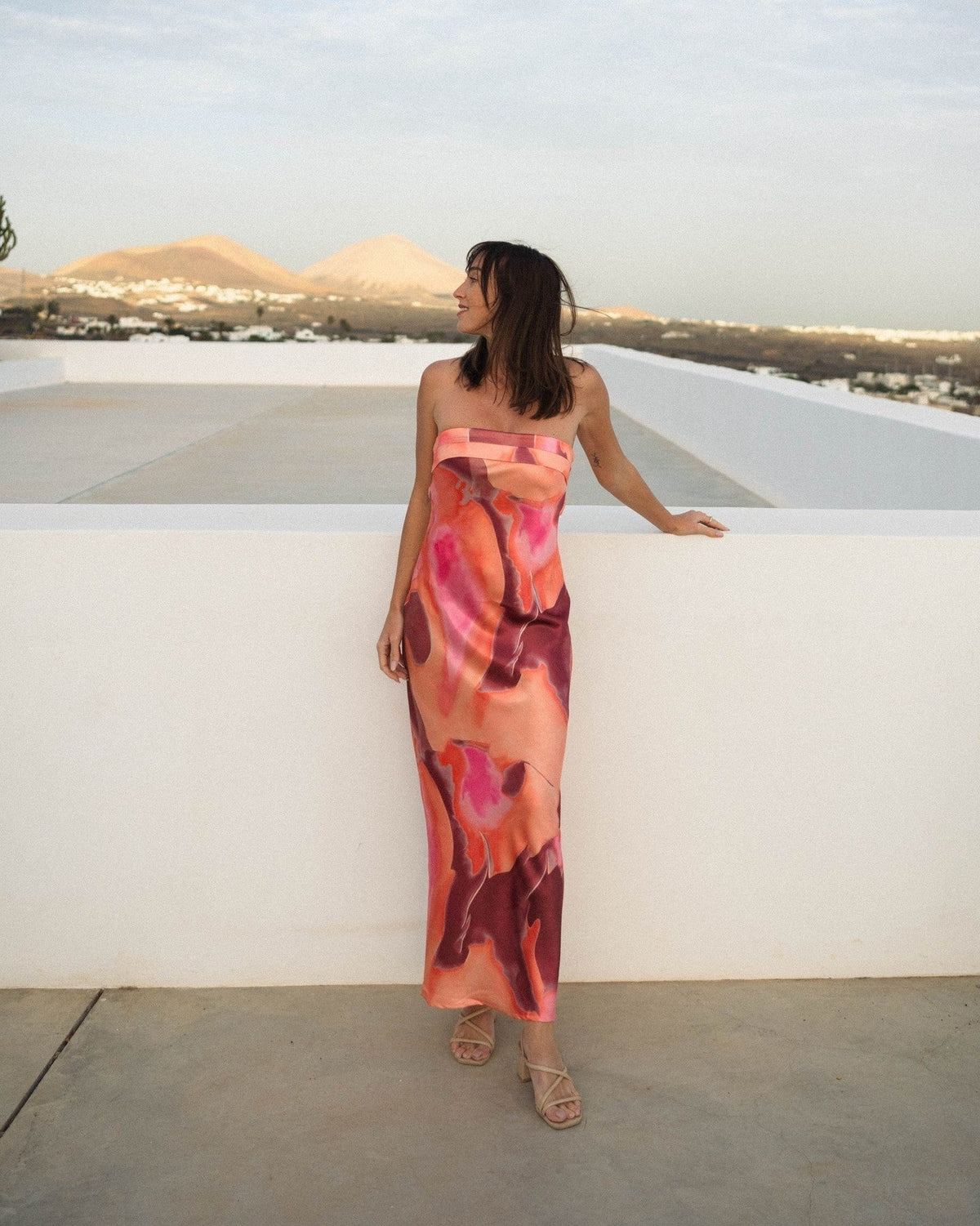 ZEYA - Salma Floral Strapless Maxi Dress
