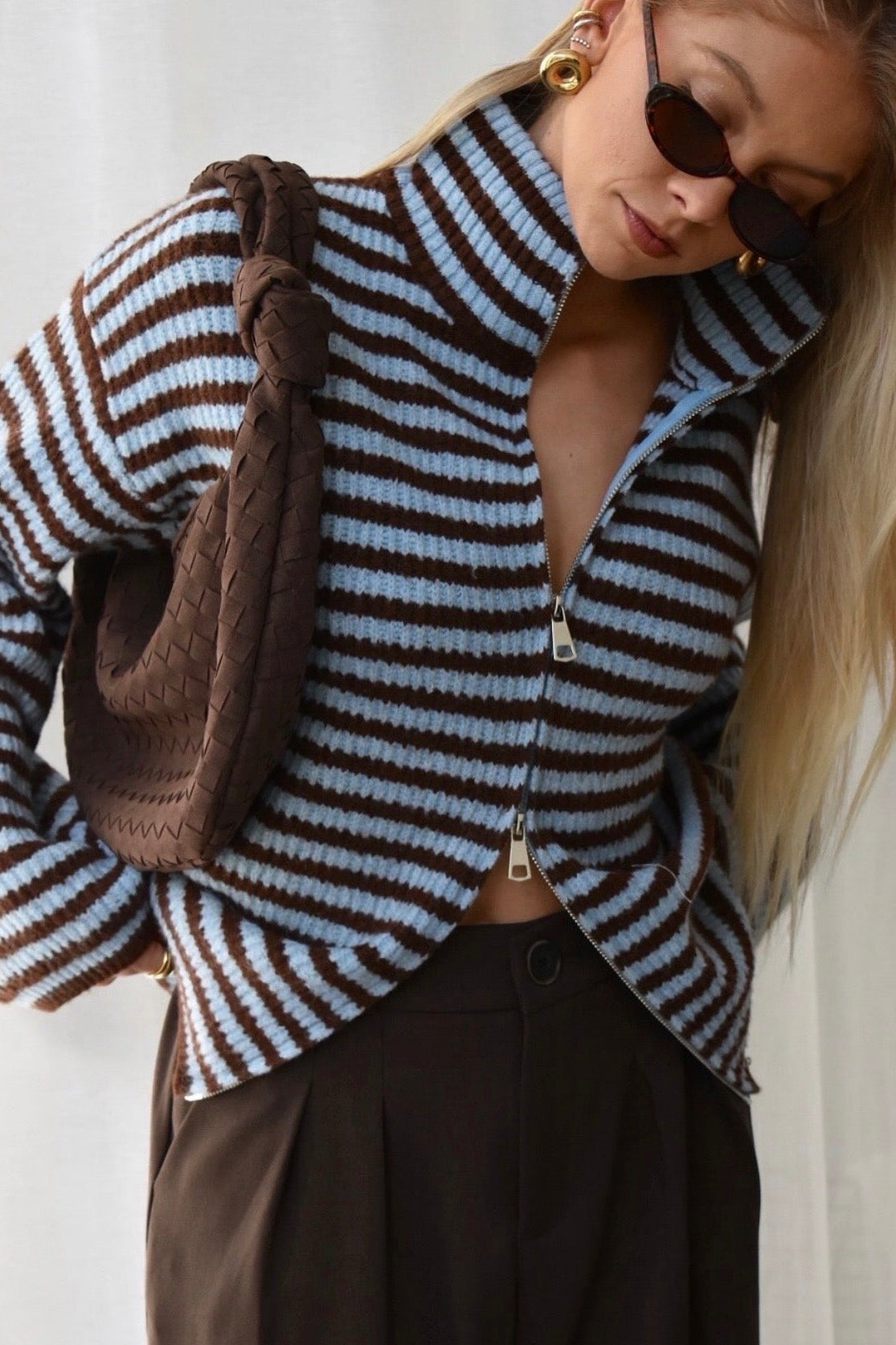 ZEYA - Sarah Striped Knit Cardigan