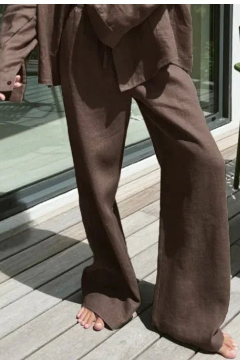 ZEYA - Shiela Wide Leg Linen Pants