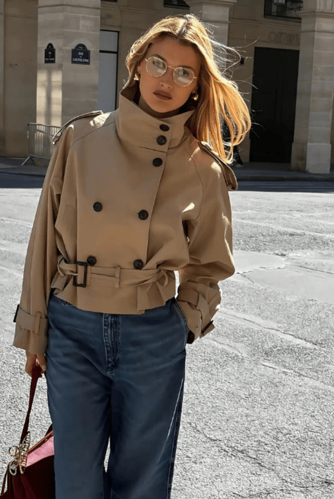 ZEYA - Sofia Cropped Trench Coat