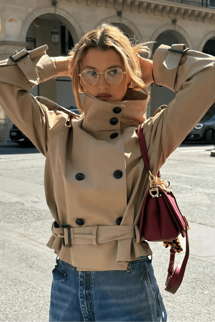 ZEYA - Sofia Cropped Trench Coat