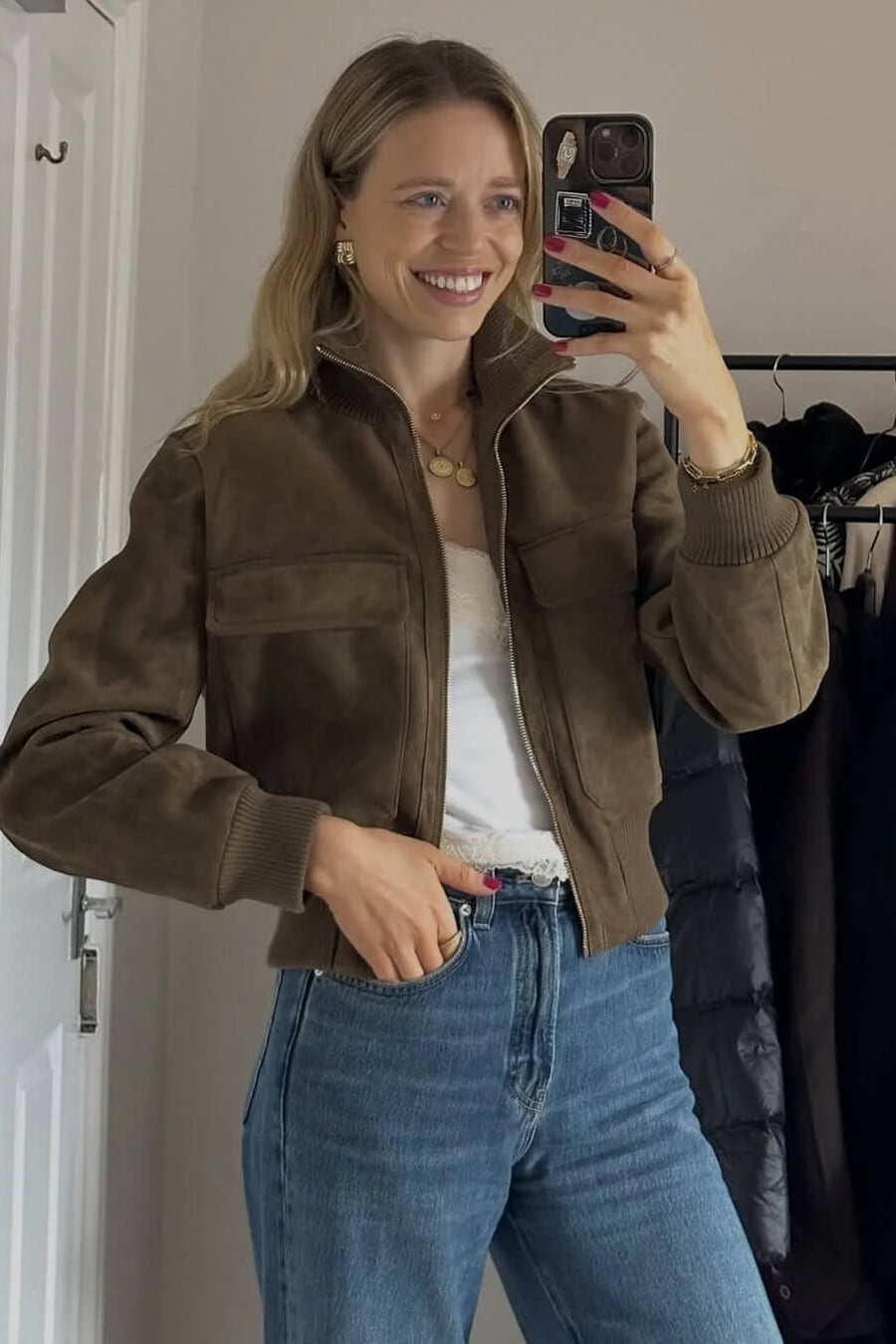 ZEYA - Solane Stand Collar Bomber Jacket
