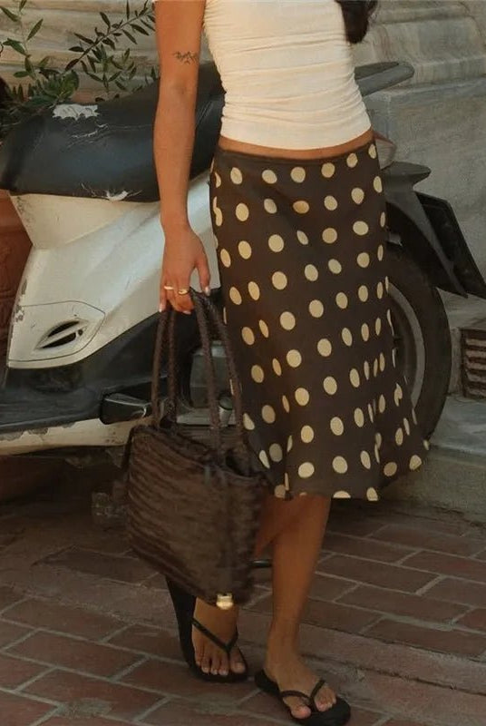 ZEYA - Sole Polka Dot Midi Skirt