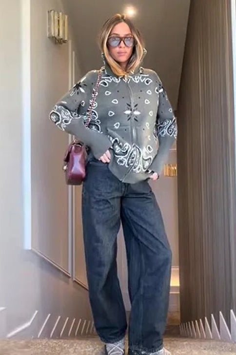 ZEYA - Stacey Paisley Knitted Cardigan